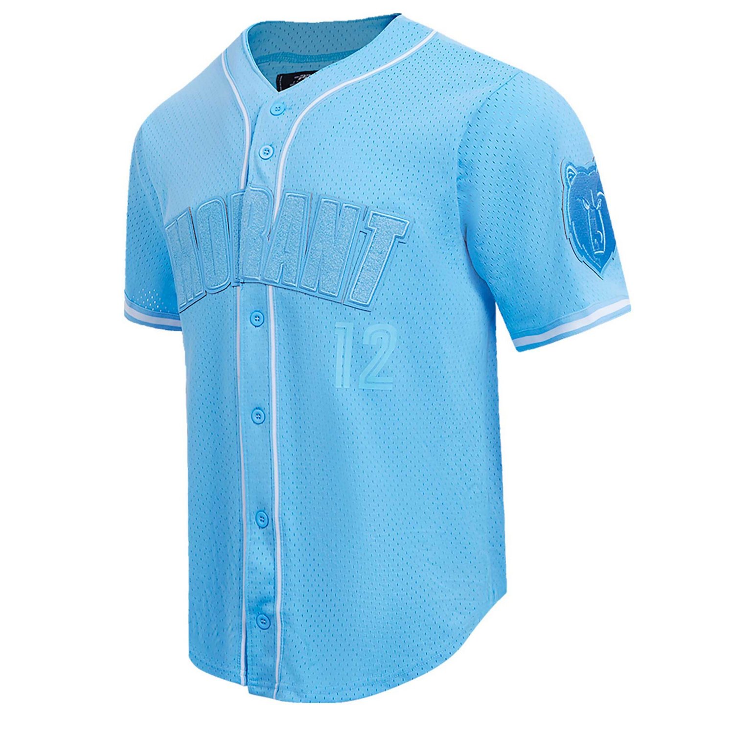 Pro Standard Ja Morant Light Memphis Grizzlies Triple Tonal Mesh Button-Up Top - view number 2