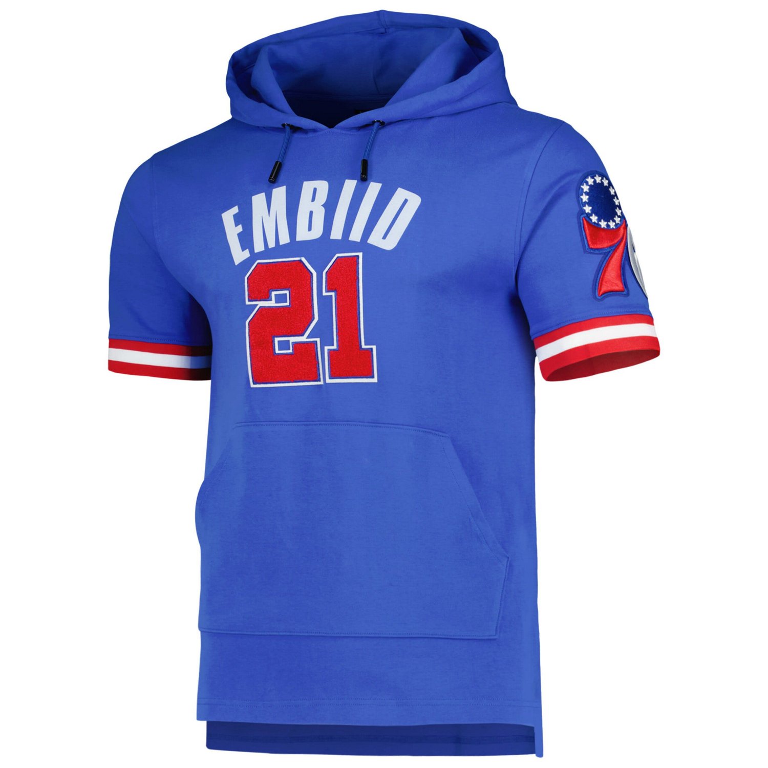 Pro Standard Joel Embiid Philadelphia 76ers Name  Number Short Sleeve Pullover Hoodie                                            - view number 2