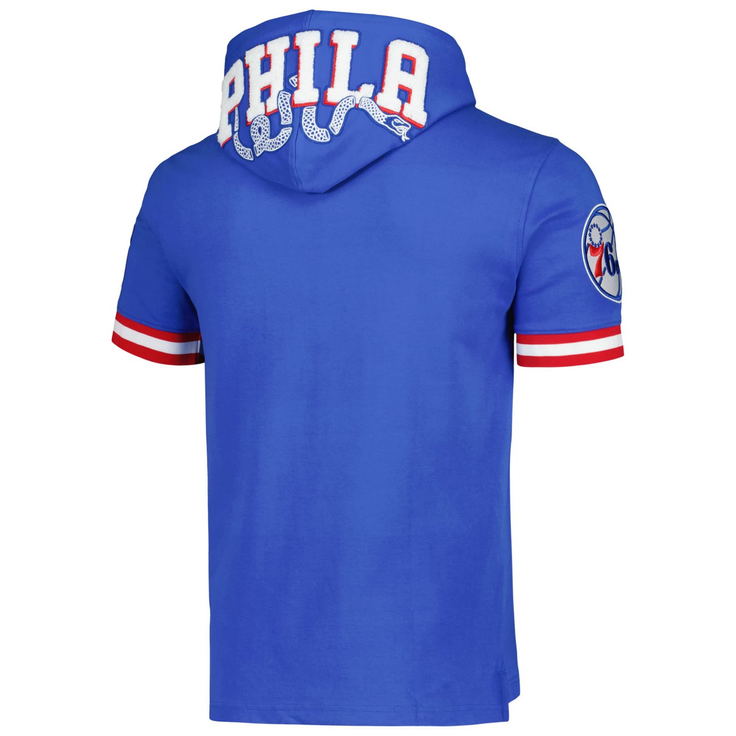 Men s Pro Standard Joel Embiid Royal Philadelphia 76ers Name Number Short Sleeve Pullover Hoodie Size Medium