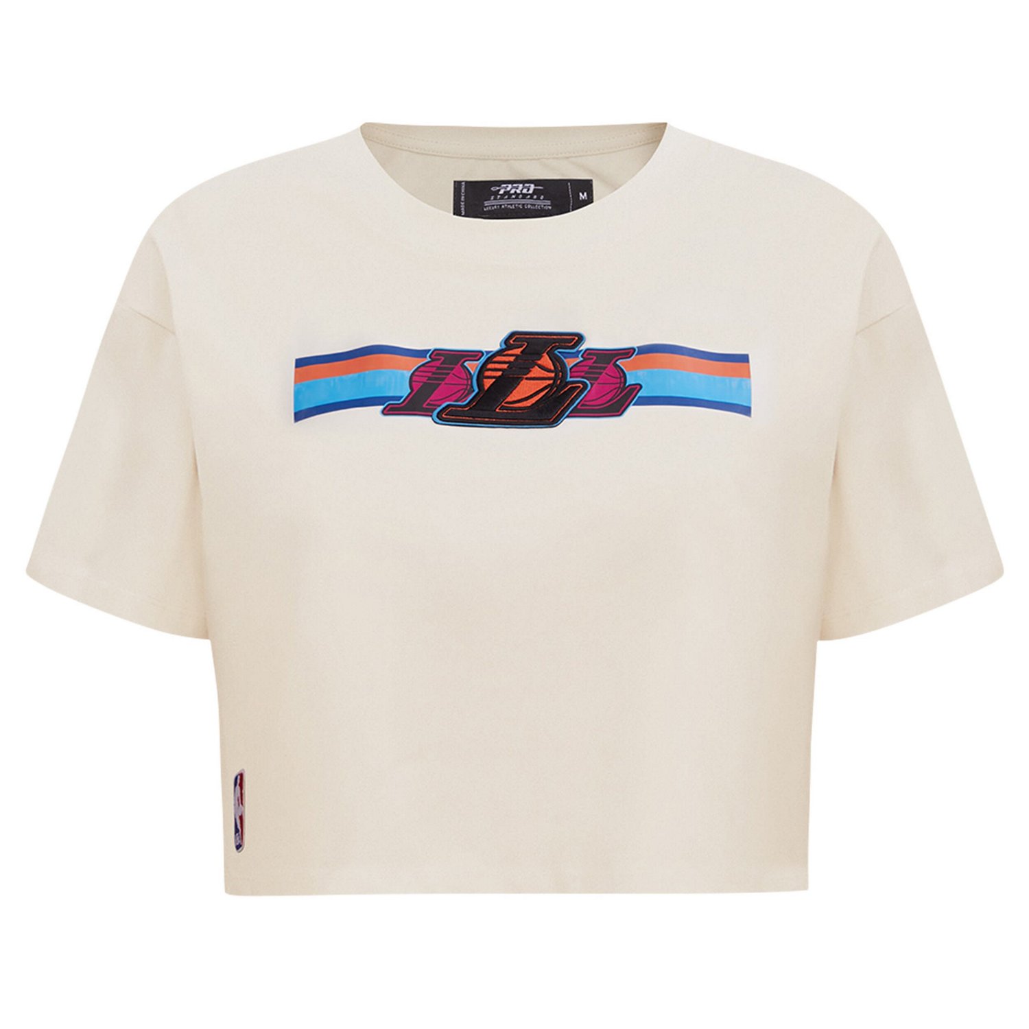 Pro Standard Los Angeles Lakers Retro Striper SJ Cropped Boxy T-Shirt - view number 4