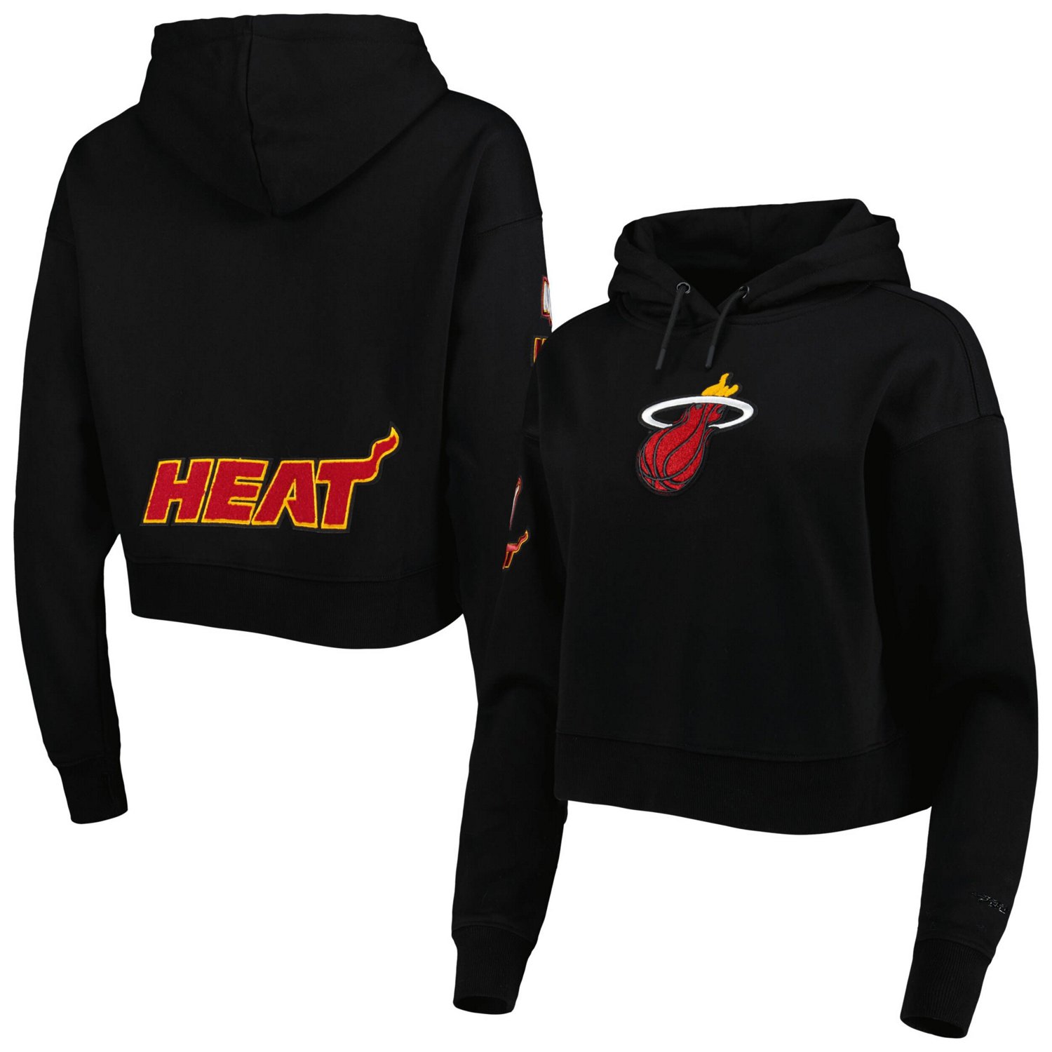 Pro Standard Miami Heat Classic Fleece Cropped Pullover Hoodie                                                                   - view number 1
