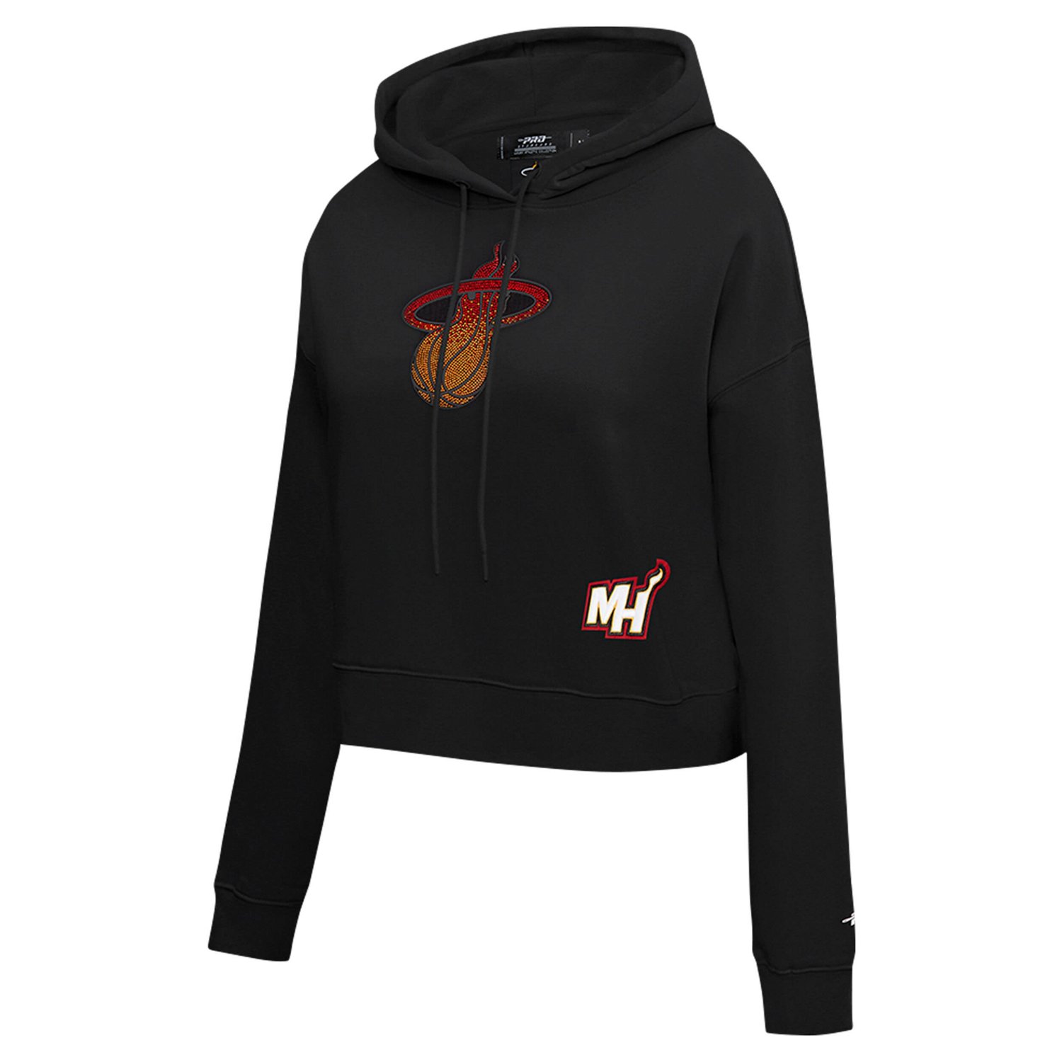 Pro Standard Miami Heat Jewels Cropped Pullover Hoodie - view number 2