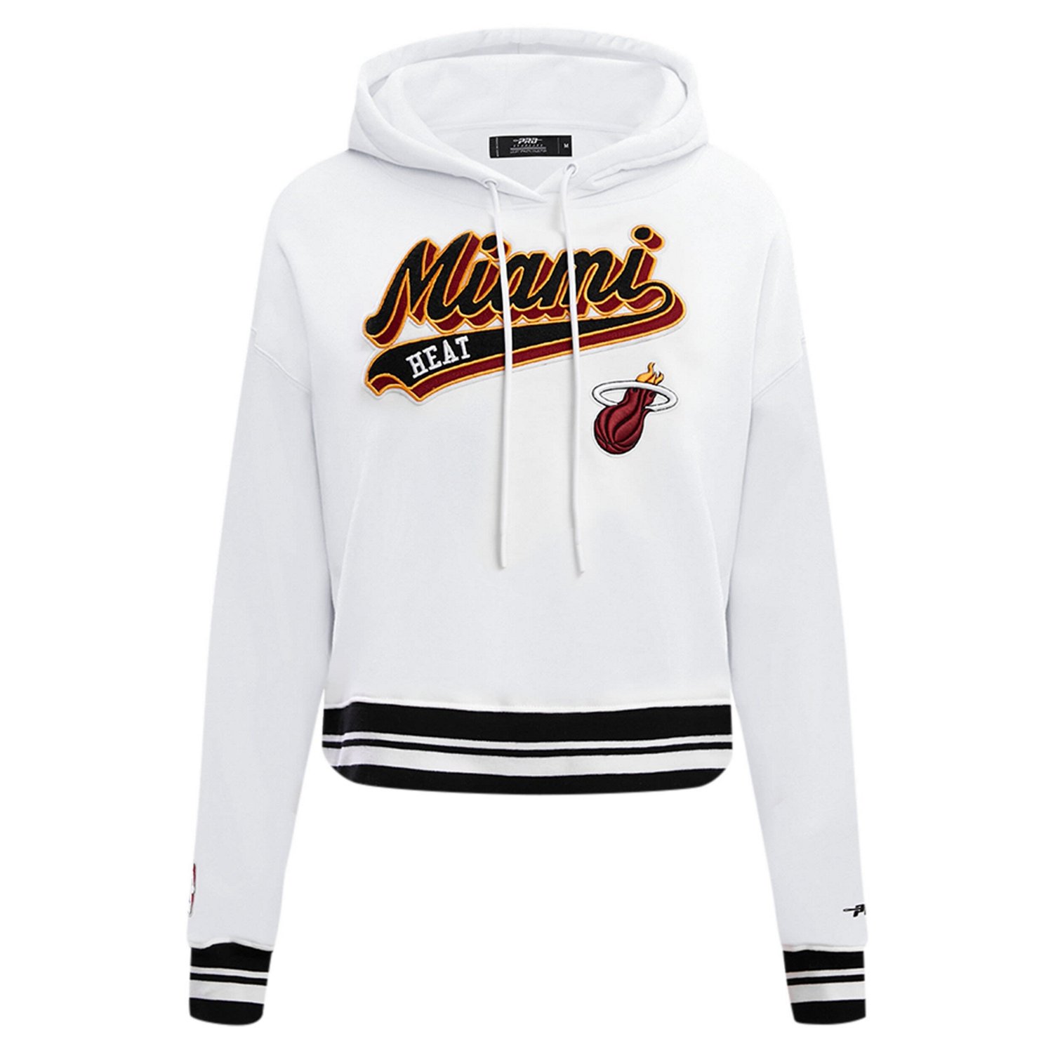 Pro Standard Miami Heat Script Tail Cropped Pullover Hoodie - view number 3