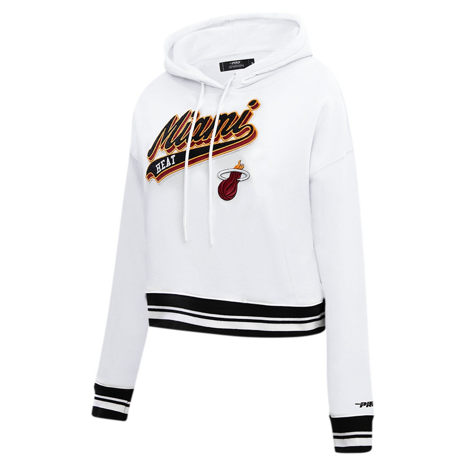 Pro Standard Miami Heat Script Tail Cropped Pullover Hoodie - view number 2