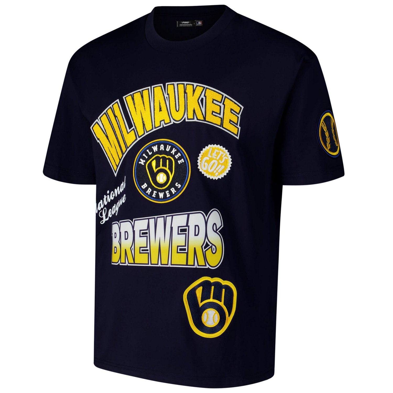 Pro Standard Milwaukee Brewers Turn It Up Dropped Shoulder T-Shirt - view number 2