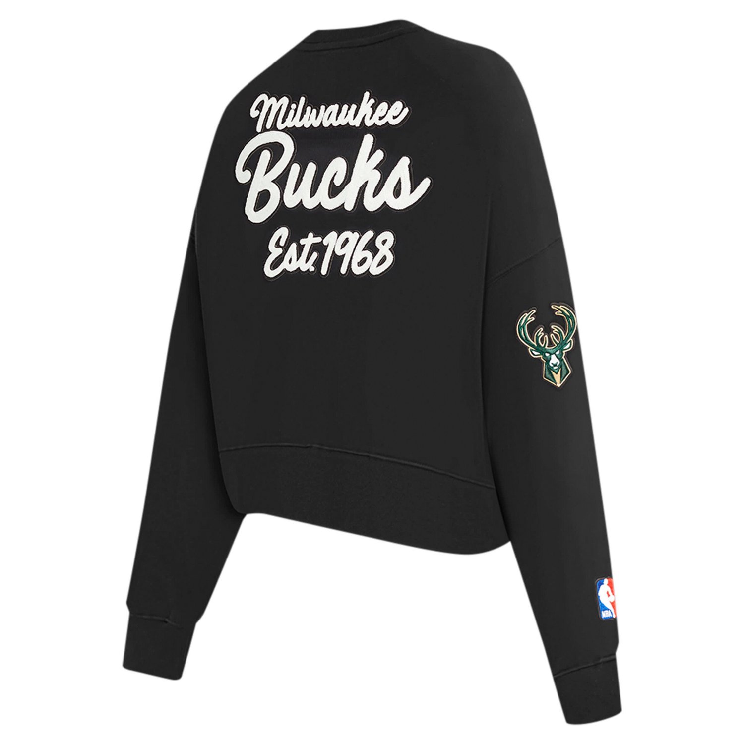 Pro Standard Milwaukee Bucks Paint The City Cropped Pullover Sweatshirt - view number 3