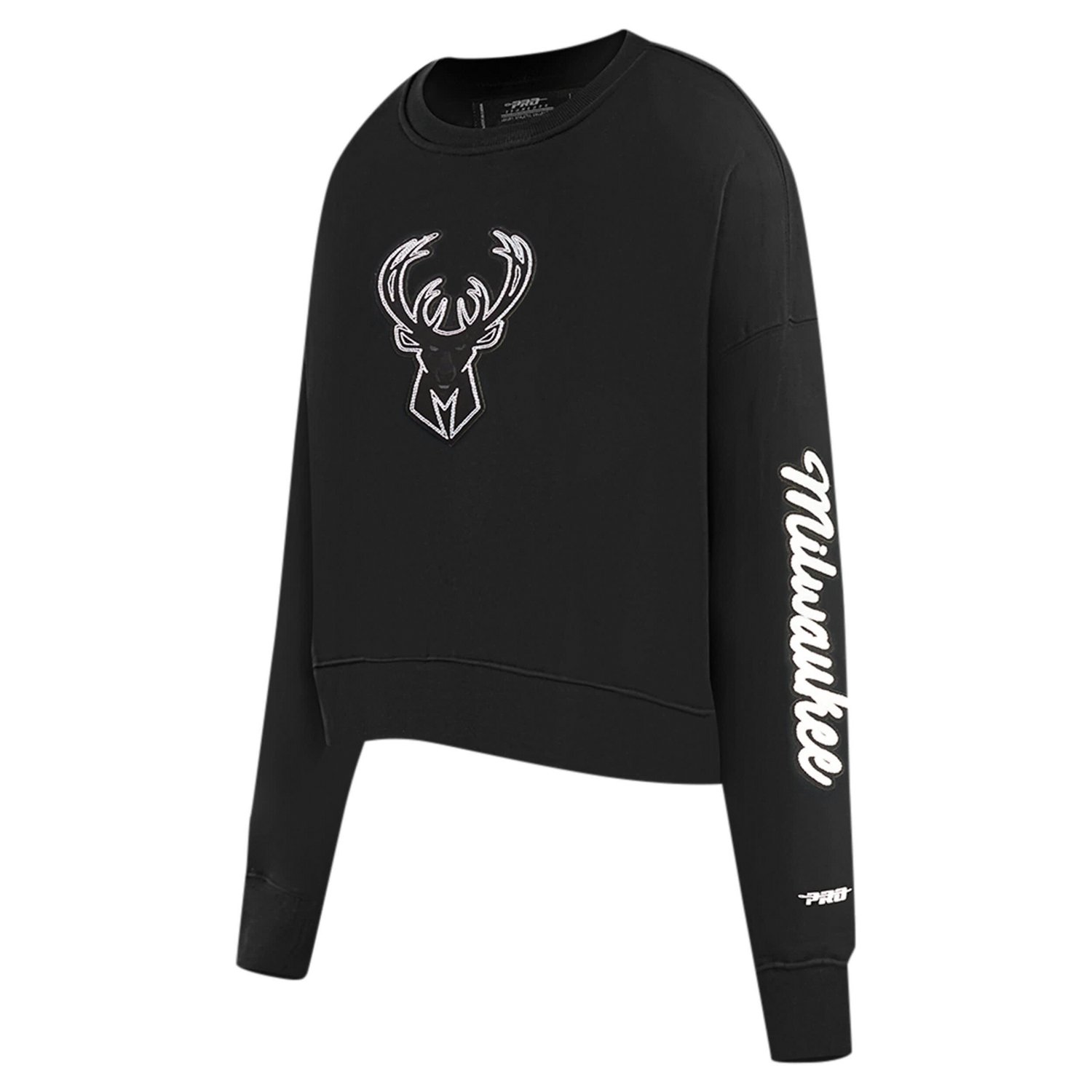 Pro Standard Milwaukee Bucks Paint The City Cropped Pullover Sweatshirt - view number 2