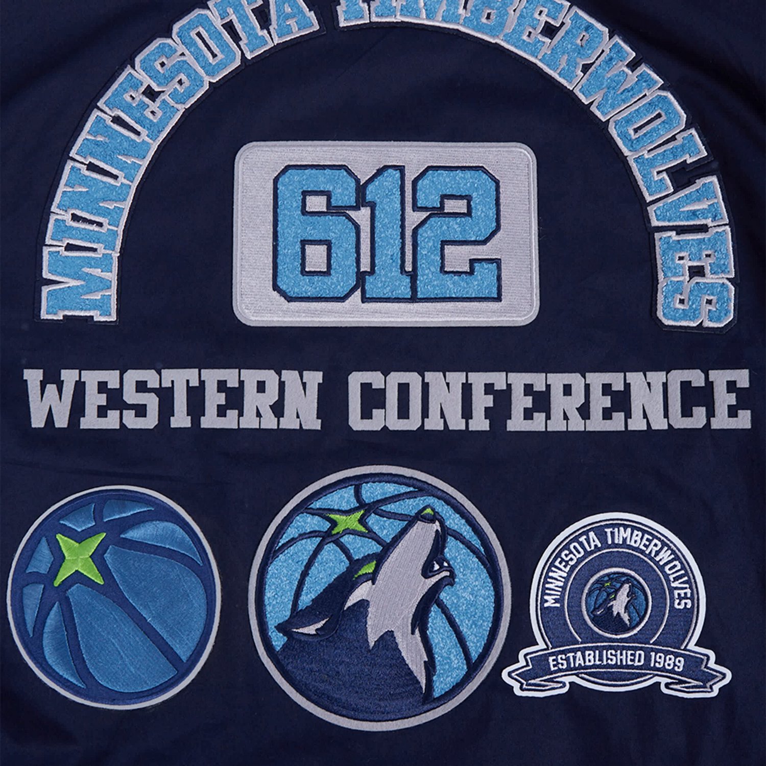 Pro Standard Minnesota Timberwolves Area Code Twill Full-Zip Jacket - view number 4