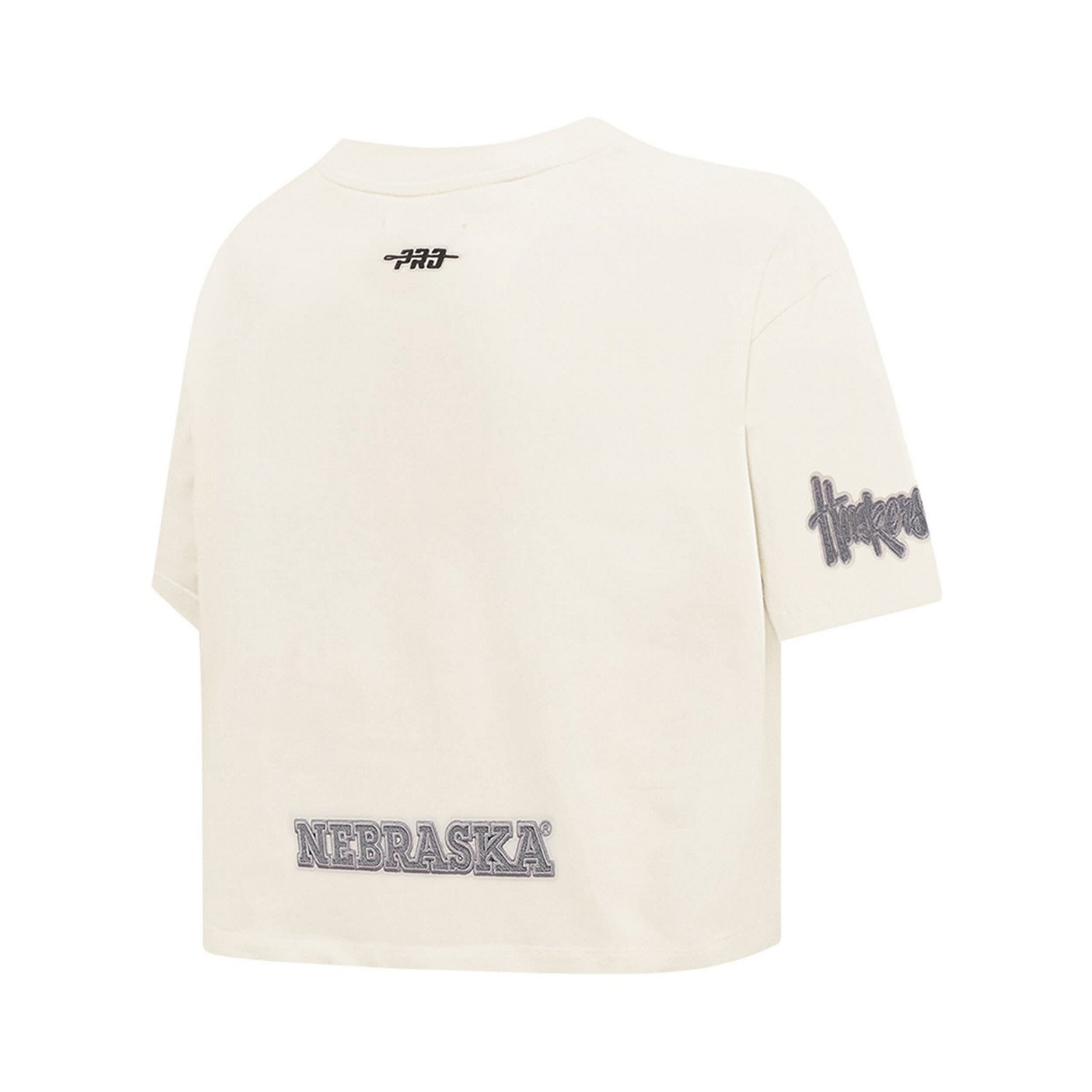 Pro Standard Nebraska Huskers Reverse French Terry Boxy Cropped T-Shirt - view number 3