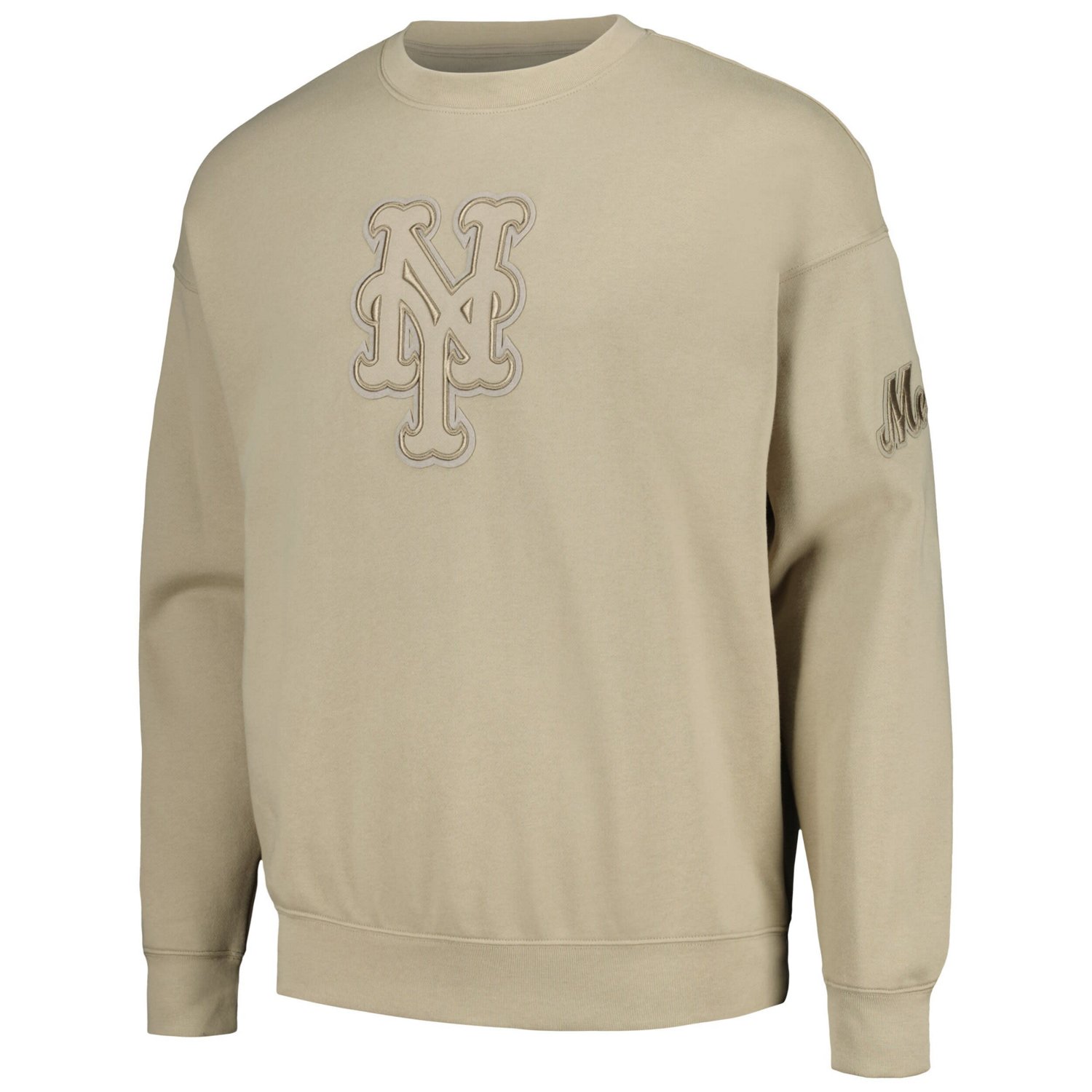 Pro Standard New York Mets Neutral Drop Shoulder Pullover Sweatshirt - view number 2