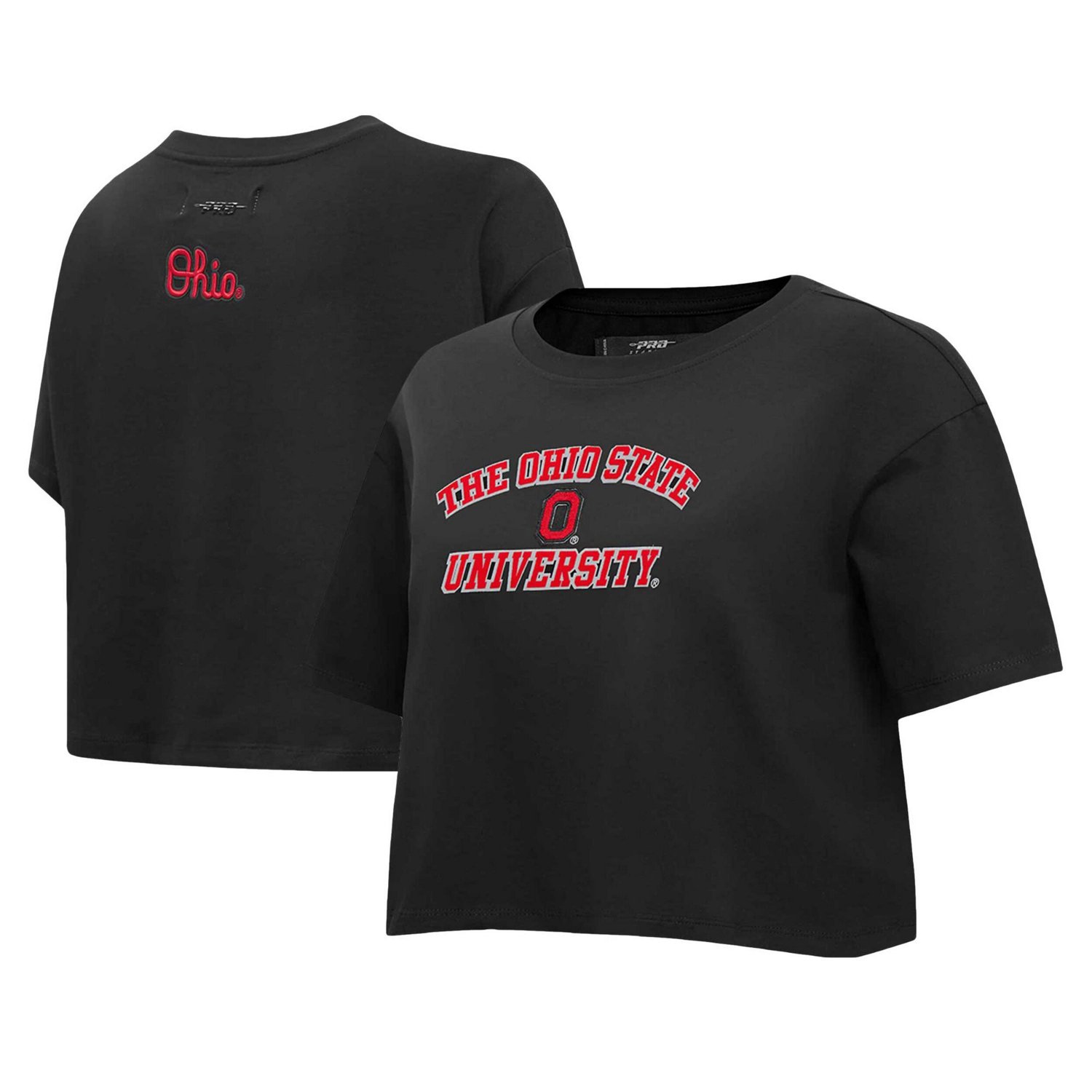 Pro Standard Ohio State Buckeyes Classic Single Jersey Cropped Boxy T-Shirt