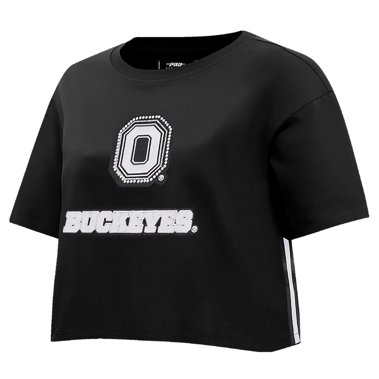 Pro Standard Ohio State Buckeyes Rhinestone  Pearl Boxy Cropped T-Shirt - view number 2