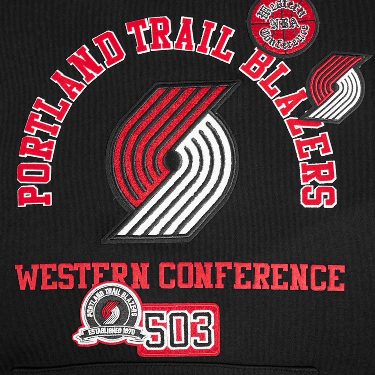 Pro Standard Portland Trail Blazers Area Code Pullover Hoodie