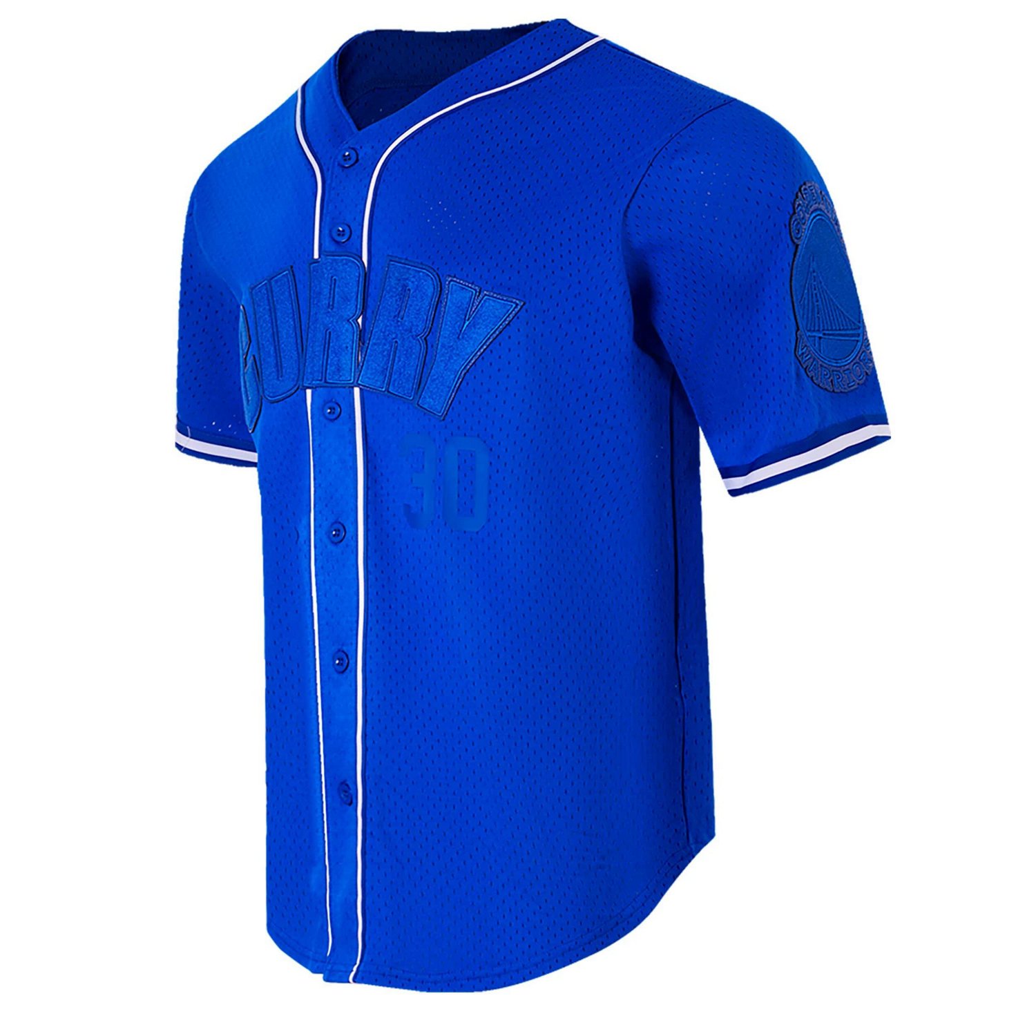 Pro Standard Stephen Curry Golden State Warriors Triple Tonal Mesh Button-Up Top - view number 2