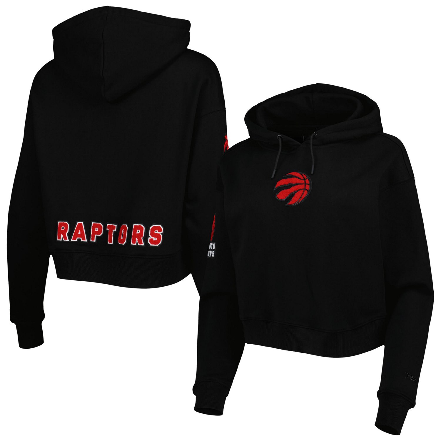 Pro Standard Toronto Raptors Classic Fleece Cropped Pullover Hoodie
