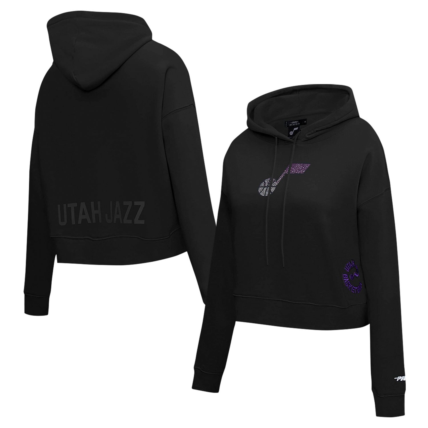 Pro Standard Utah Jazz Jewels Cropped Pullover Hoodie
