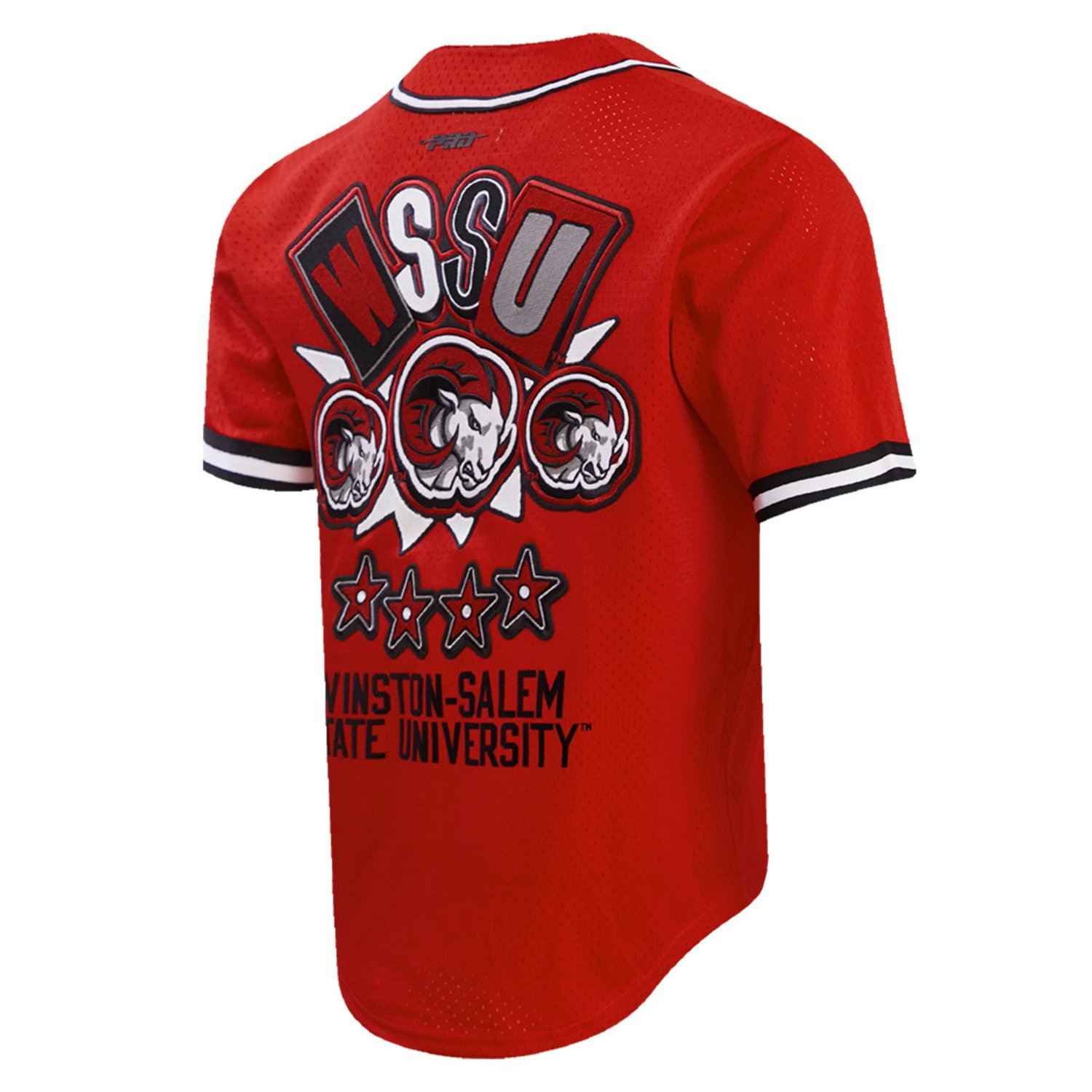 Pro Standard Winston-Salem State Rams Homecoming Mesh Button-Down Shirt - view number 3
