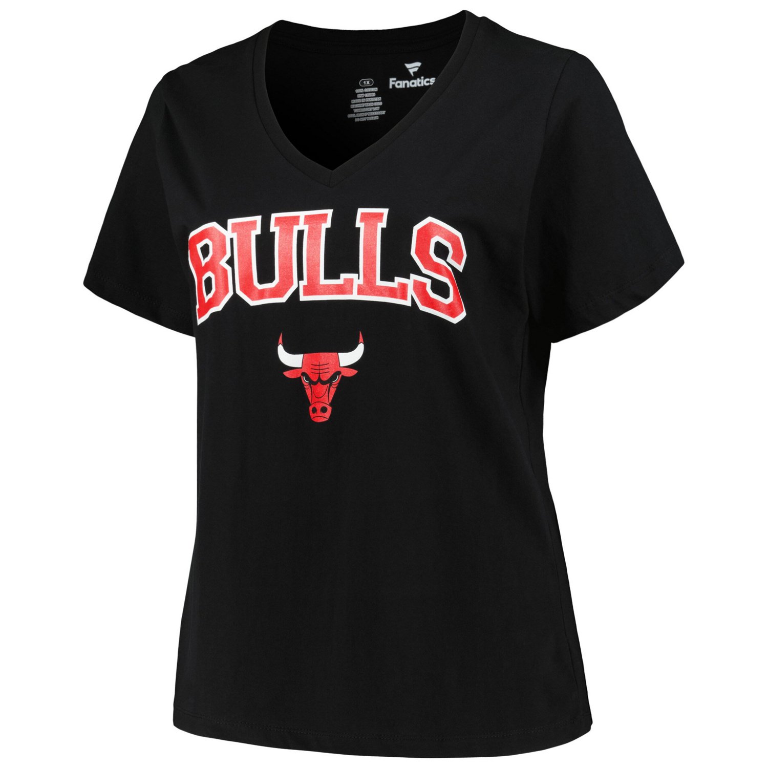 Profile Chicago Bulls Plus Size Arch Over Logo V-Neck T-Shirt                                                                    - view number 2