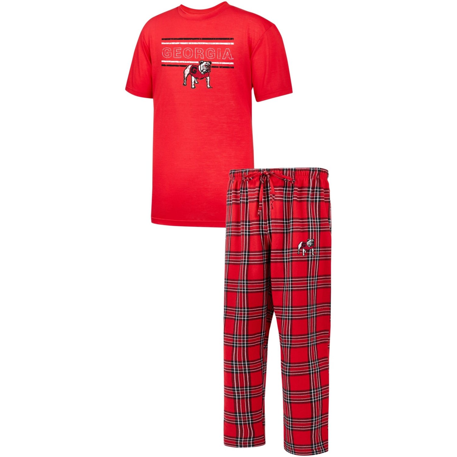 Profile Georgia Bulldogs Big  Tall 2-Pack T-Shirt  Flannel Pants Set