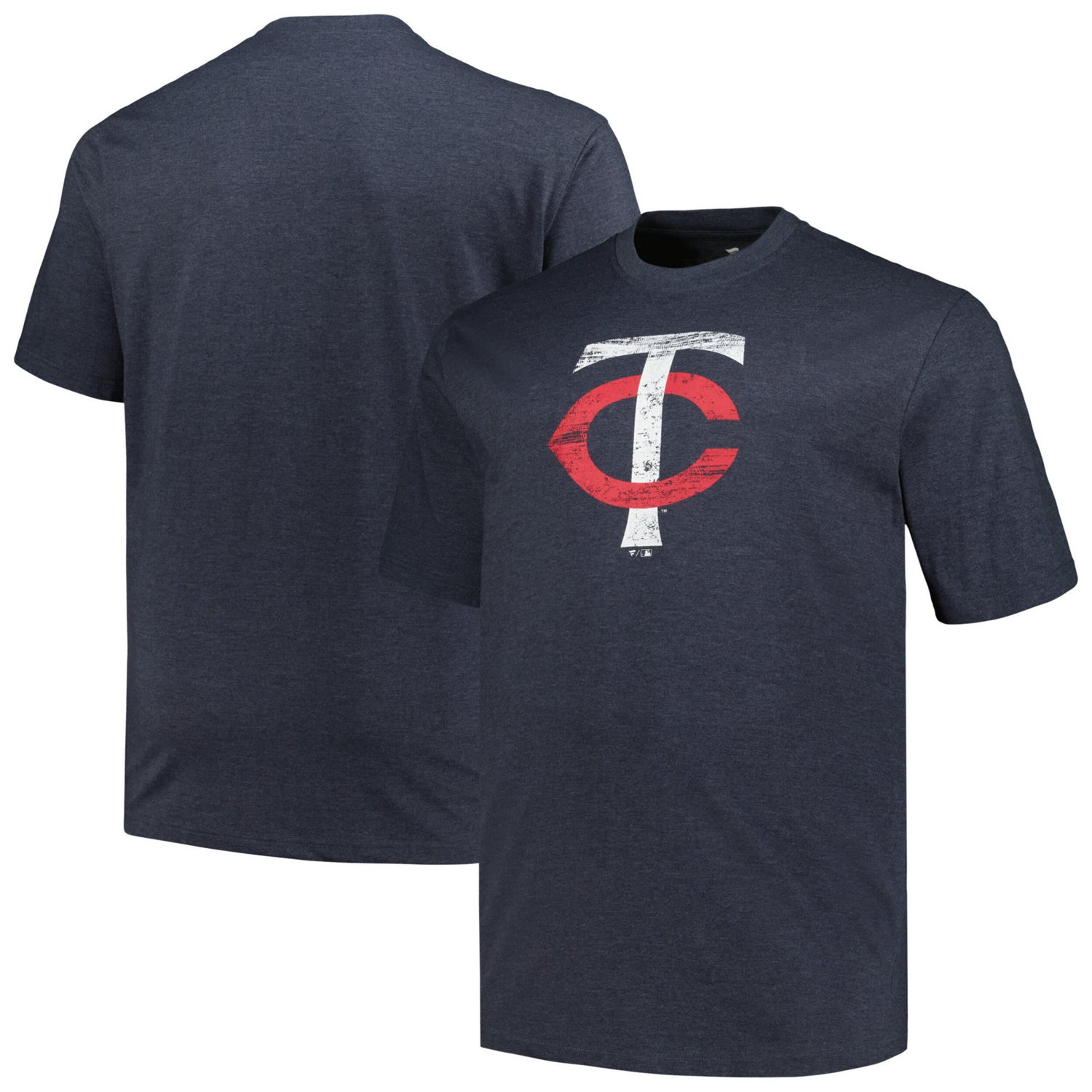 Profile Heather Minnesota Twins Big  Tall Weathered Logo T-Shirt