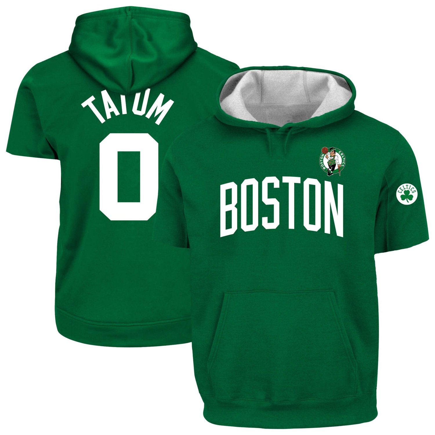 Profile Jayson Tatum Kelly Boston Celtics Big  Tall Pullover Short Sleeve Hoodie