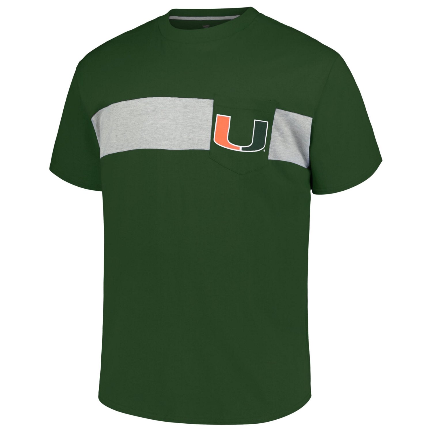 Profile Miami Hurricanes Big  Tall Color Stripe T-Shirt - view number 2