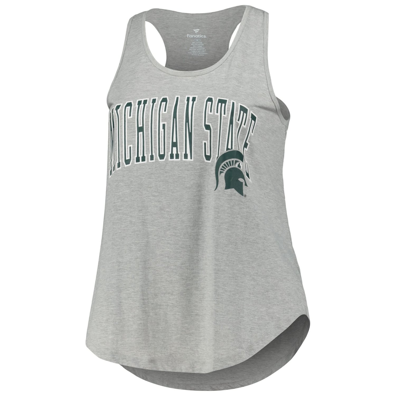 Profile Michigan State Spartans Arch Logo Racerback Scoop Neck Tank Top - view number 2