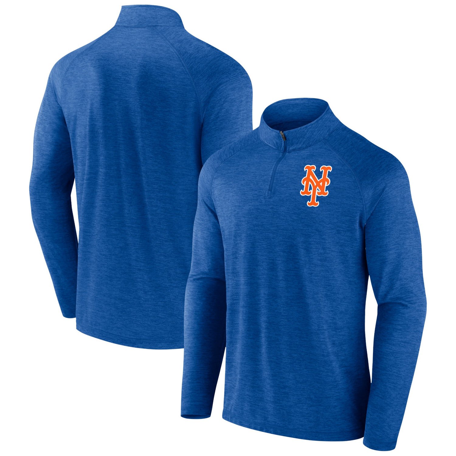 Profile New York Mets Big  Tall Raglan Quarter-Zip Top