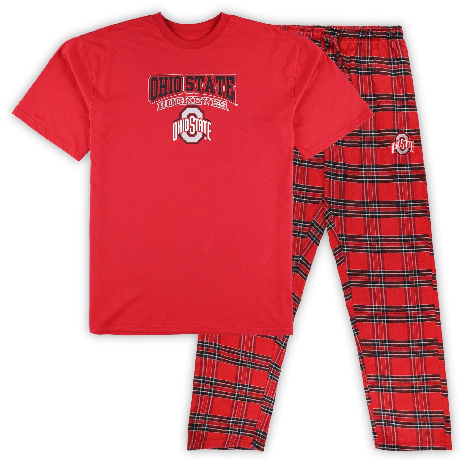 Profile Ohio State Buckeyes Big  Tall 2-Pack T-Shirt  Flannel Pants Set