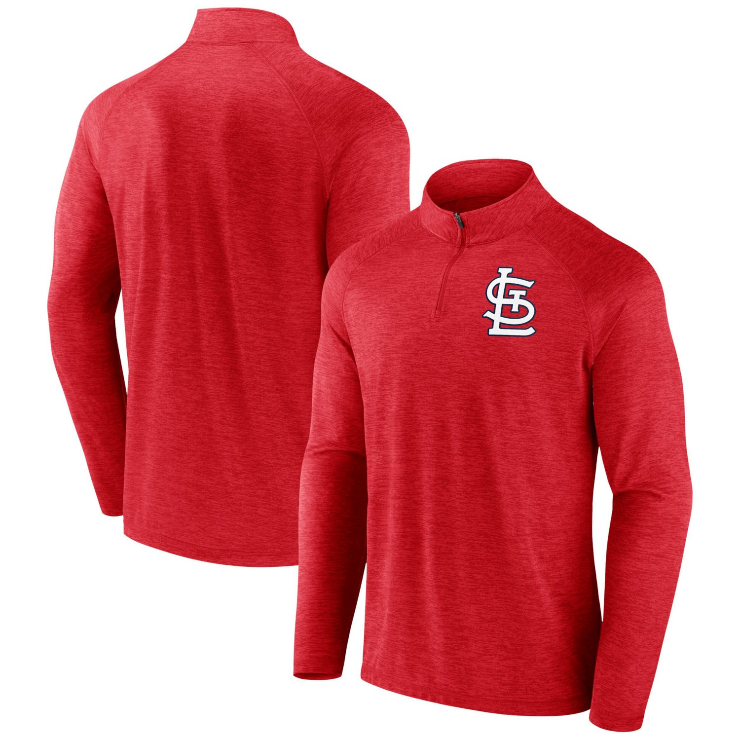 Profile St Louis Cardinals Big  Tall Raglan Quarter-Zip Top