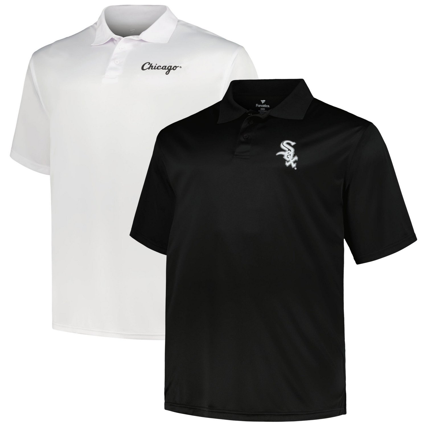 Profile White Chicago White Sox Big  Tall Two-Pack Solid Polo Set