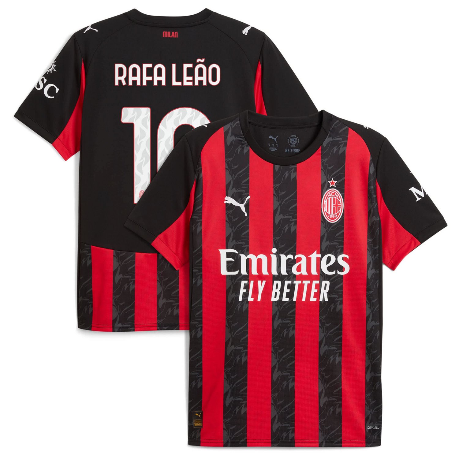 Puma Rafael Leo AC Milan 2025 26 Home Replica Player Jersey