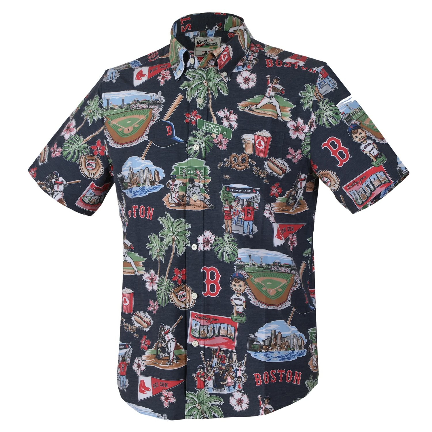 Reyn Spooner Boston Red Sox Scenic Tri-Blend Button-Down Shirt