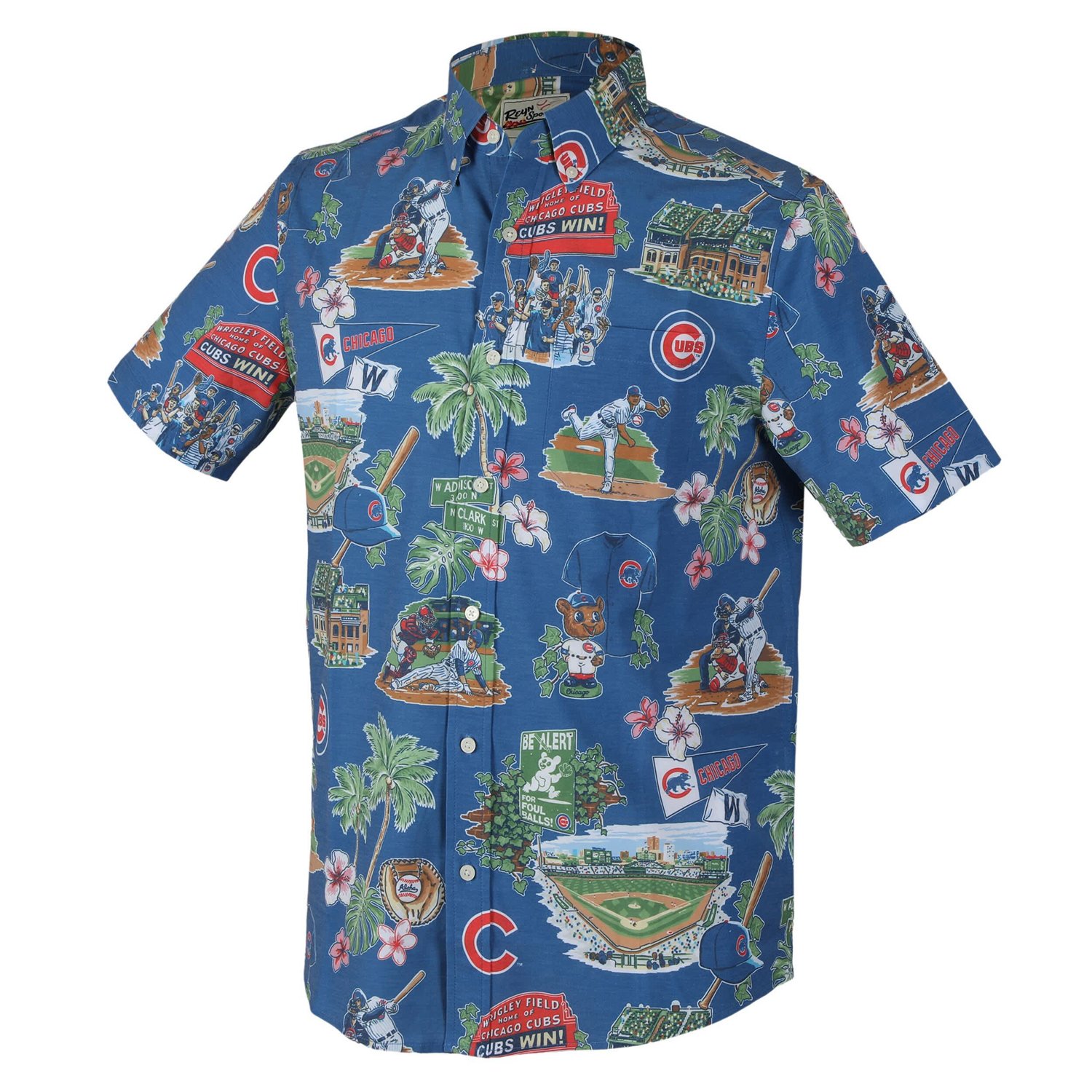 Reyn Spooner Chicago Cubs Scenic Tri-Blend Button-Down Shirt
