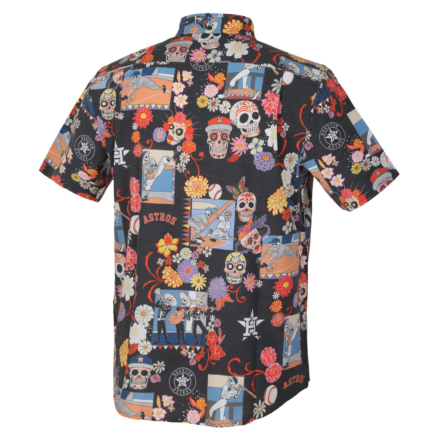 Reyn Spooner Houston Astros Da De Los Muertos Performance Full-Button Aloha Shirt - view number 3