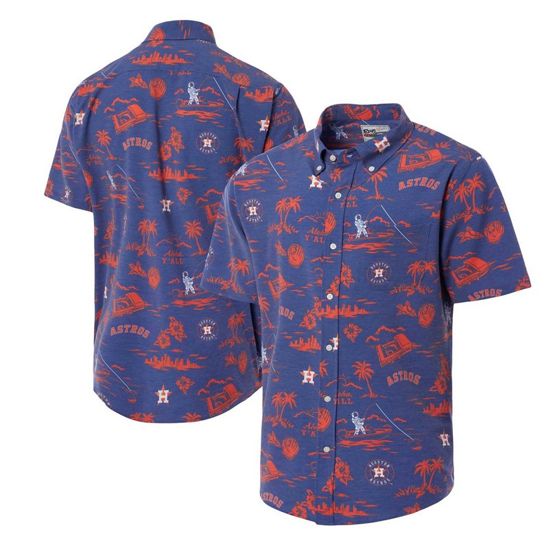 Reyn Spooner Men's Navy Houston Astros Kekai Button-Down Shirt - Navy