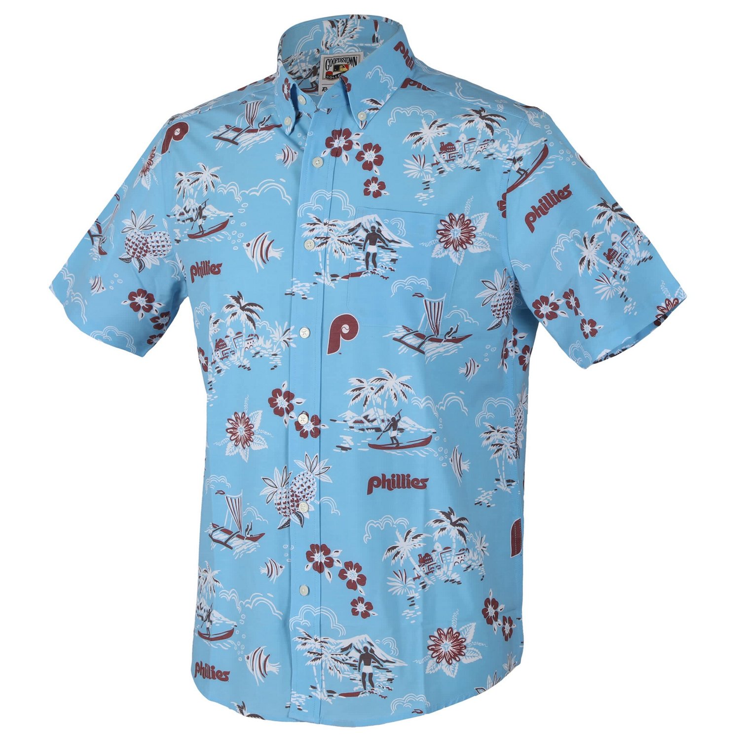 Reyn Spooner Light Philadelphia Phillies Kekai Button-Down Shirt