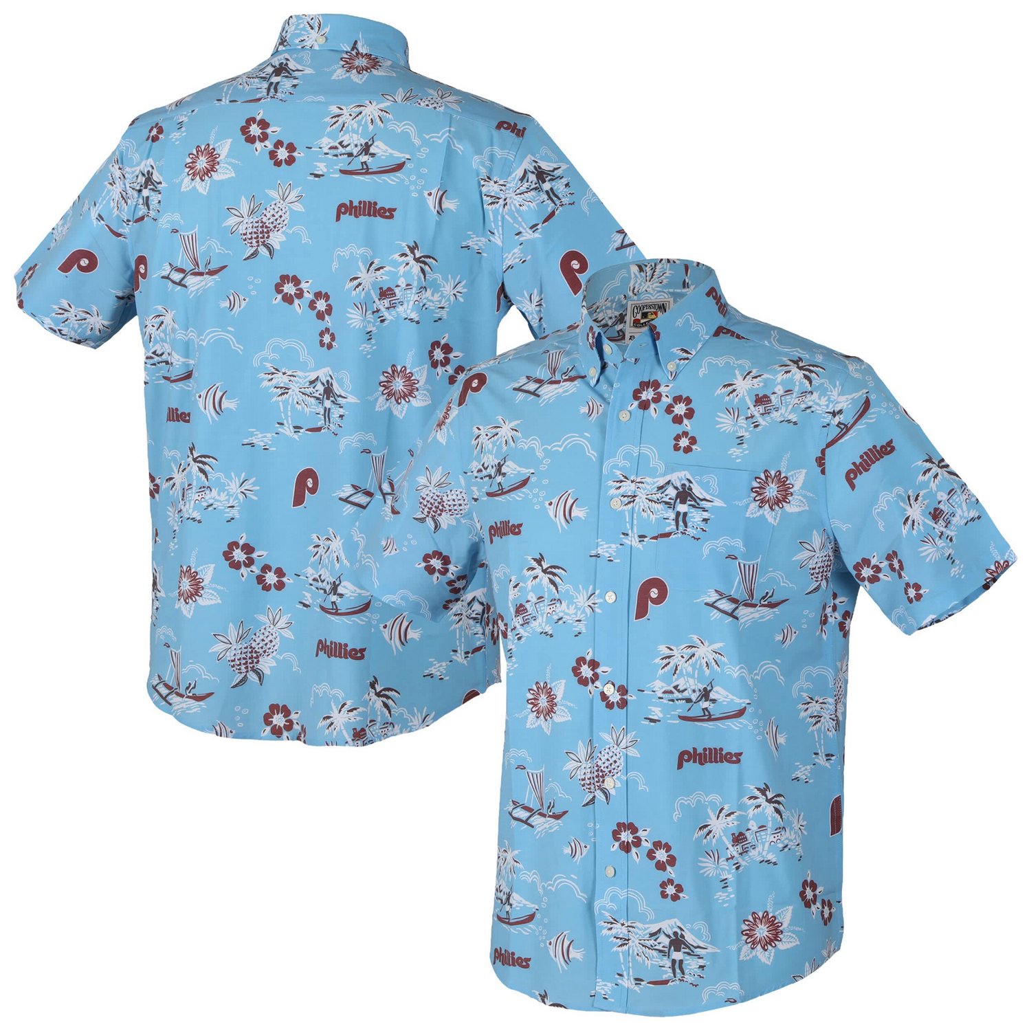 Reyn Spooner Light Philadelphia Phillies Kekai Button-Down Shirt