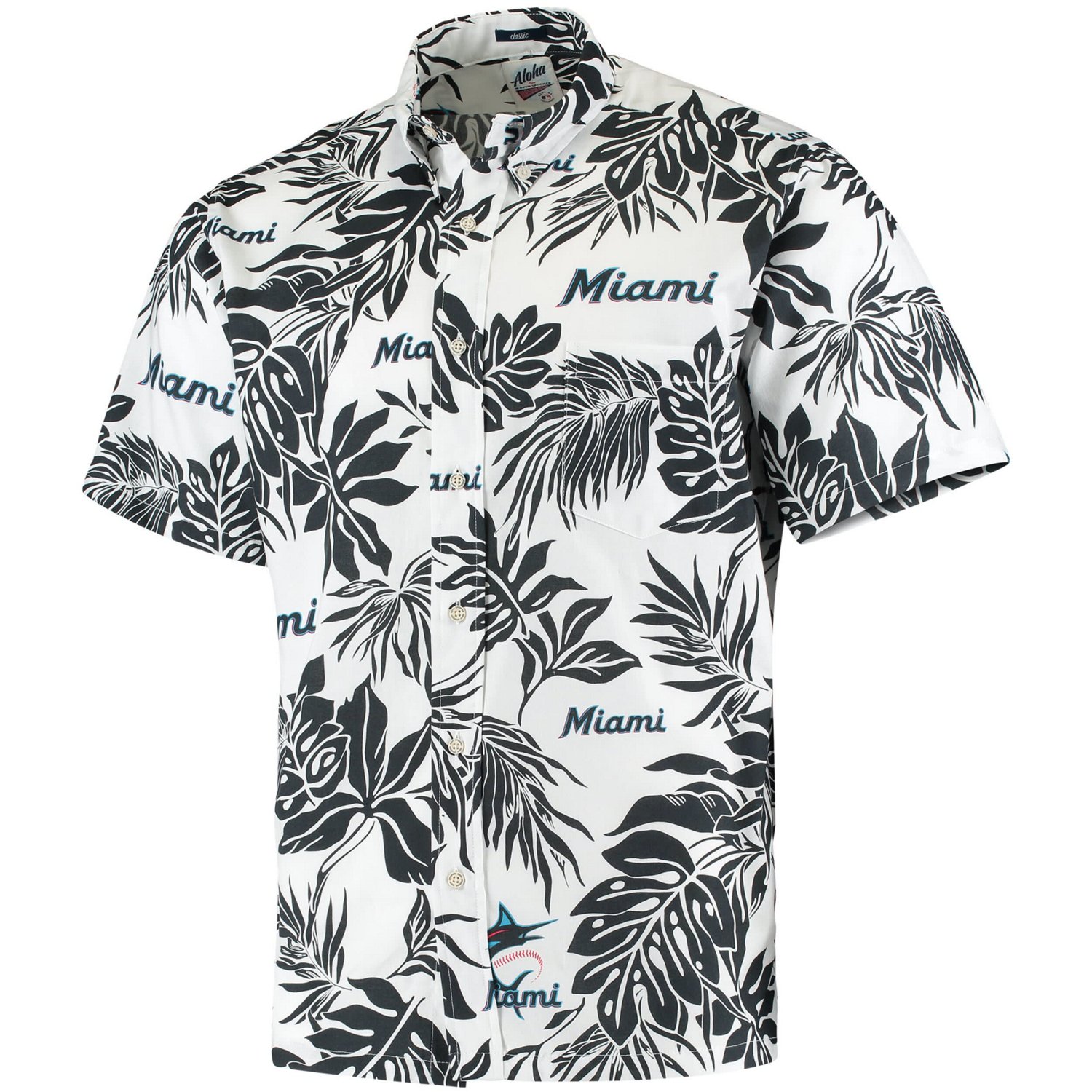 Reyn Spooner Miami Marlins Aloha Button-Down Shirt - view number 2