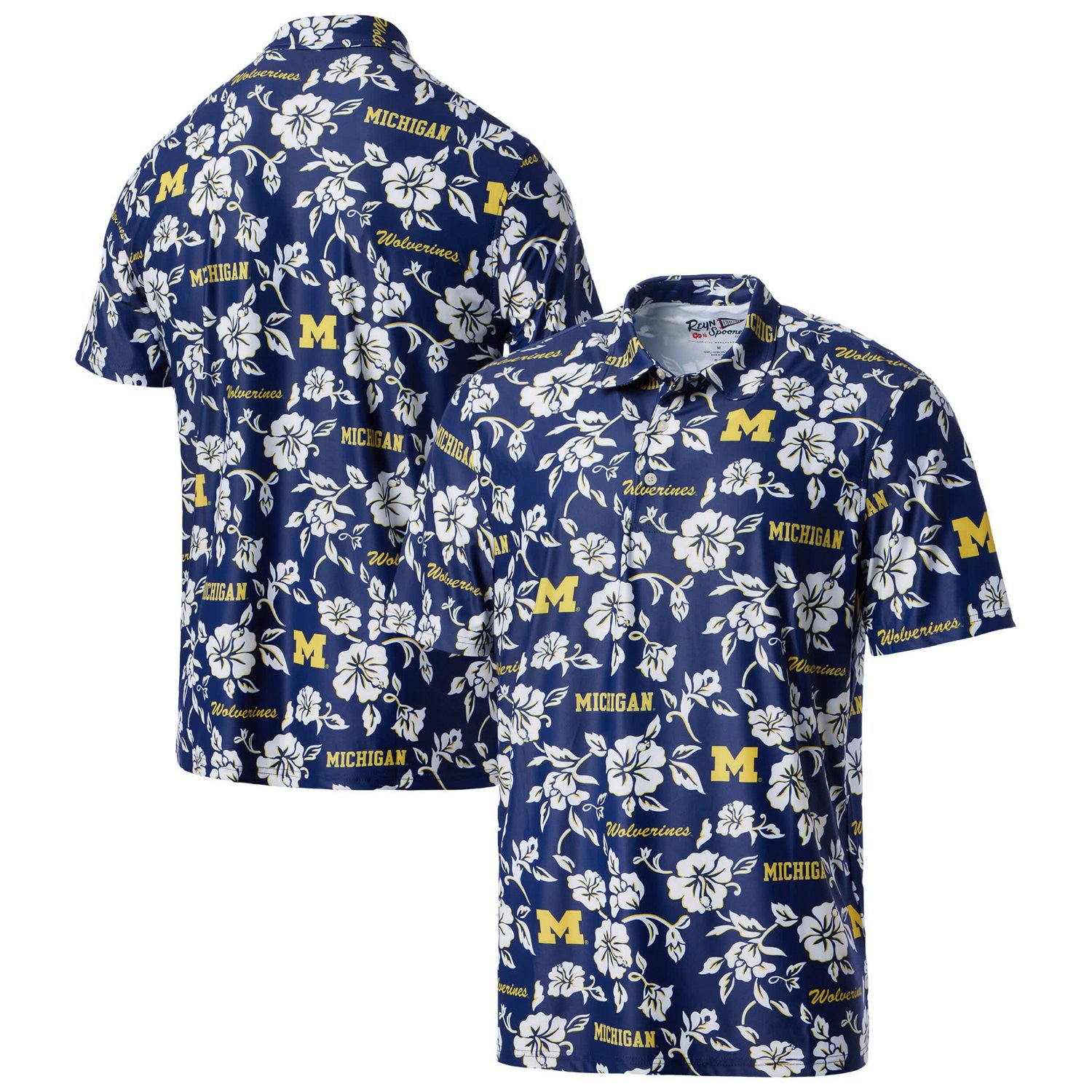 Reyn Spooner Michigan Wolverines Pua Performance Polo