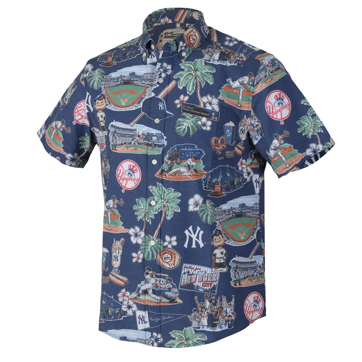 Reyn Spooner New York Yankees Scenic Tri-Blend Button-Down Shirt