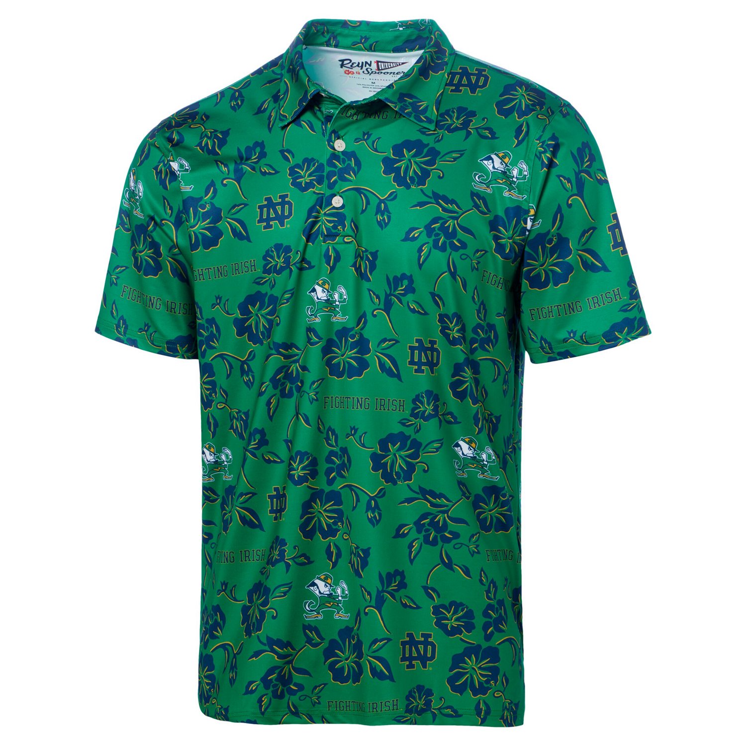 Reyn Spooner Notre Dame Fighting Irish Performance Polo                                                                          - view number 2