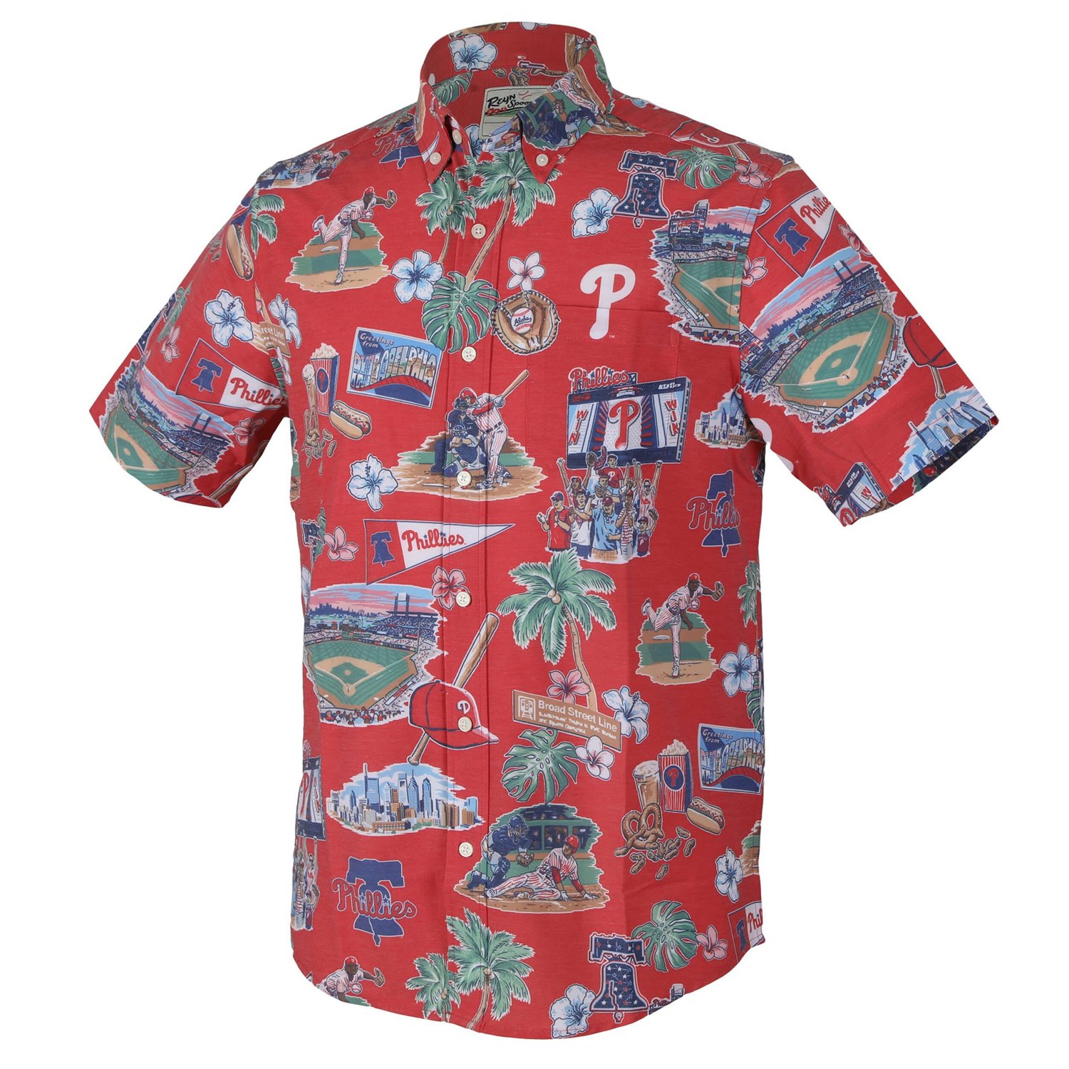 Reyn Spooner Philadelphia Phillies Scenic Tri-Blend Button-Down Shirt