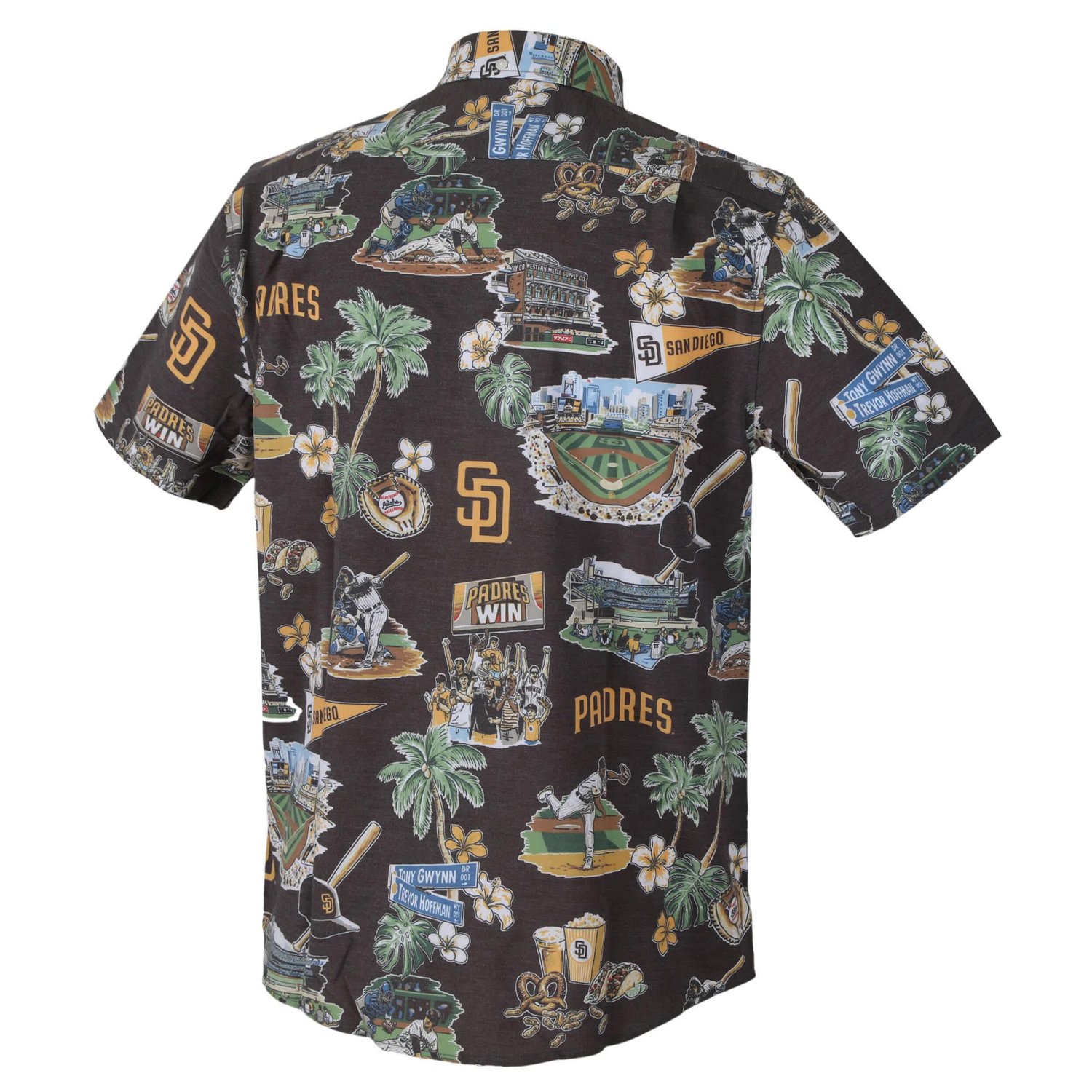 Reyn Spooner San Diego Padres Scenic Tri-Blend Performance Button-Up Top