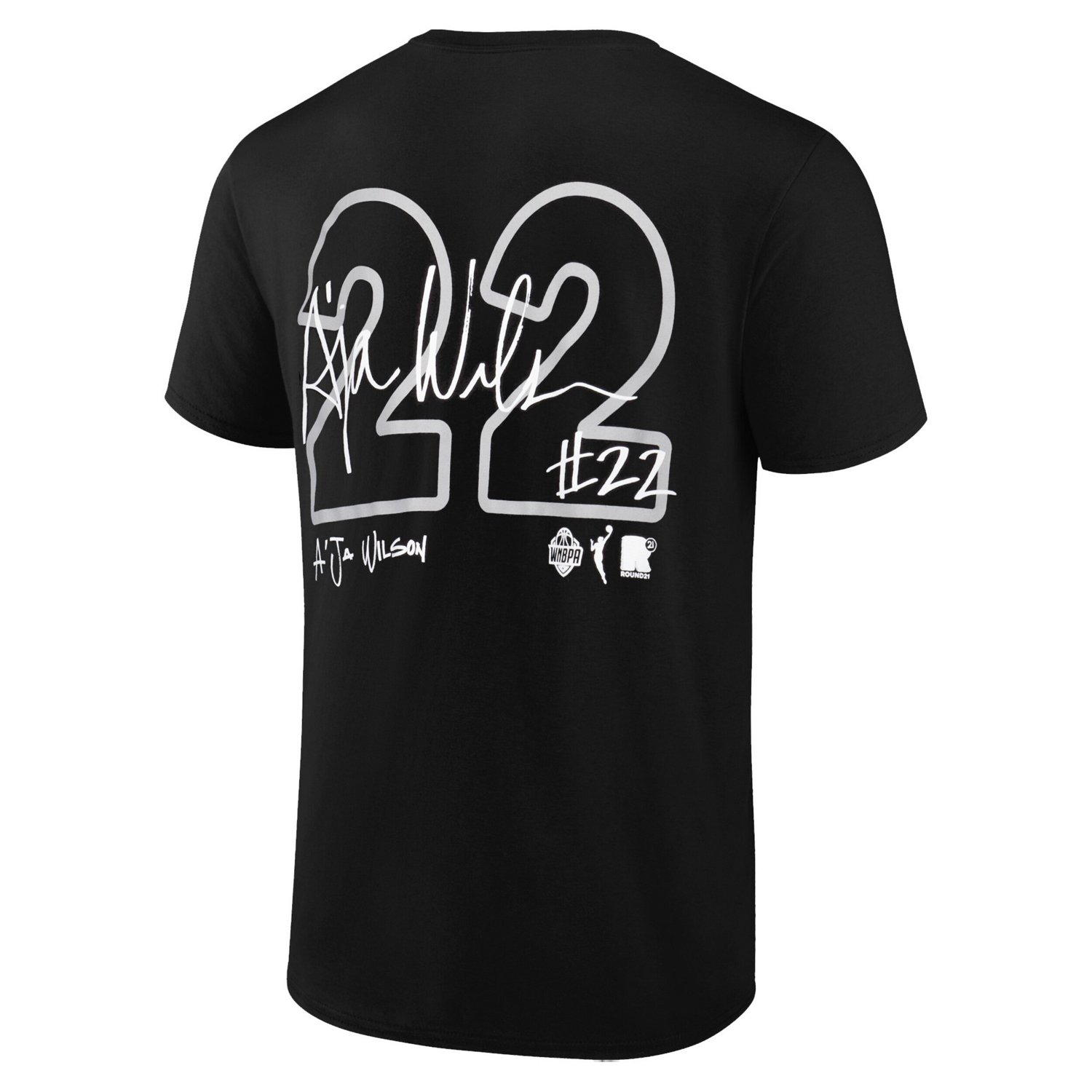round21 A'ja Wilson Las Vegas Aces Player Signature Name  Number T-Shirt                                                         - view number 3