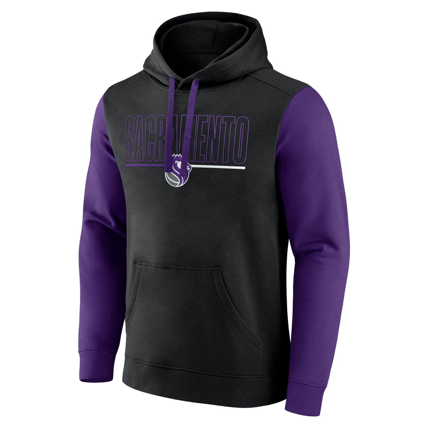 Sacramento Kings Outline Colorblock Pullover Hoodie                                                                              - view number 2
