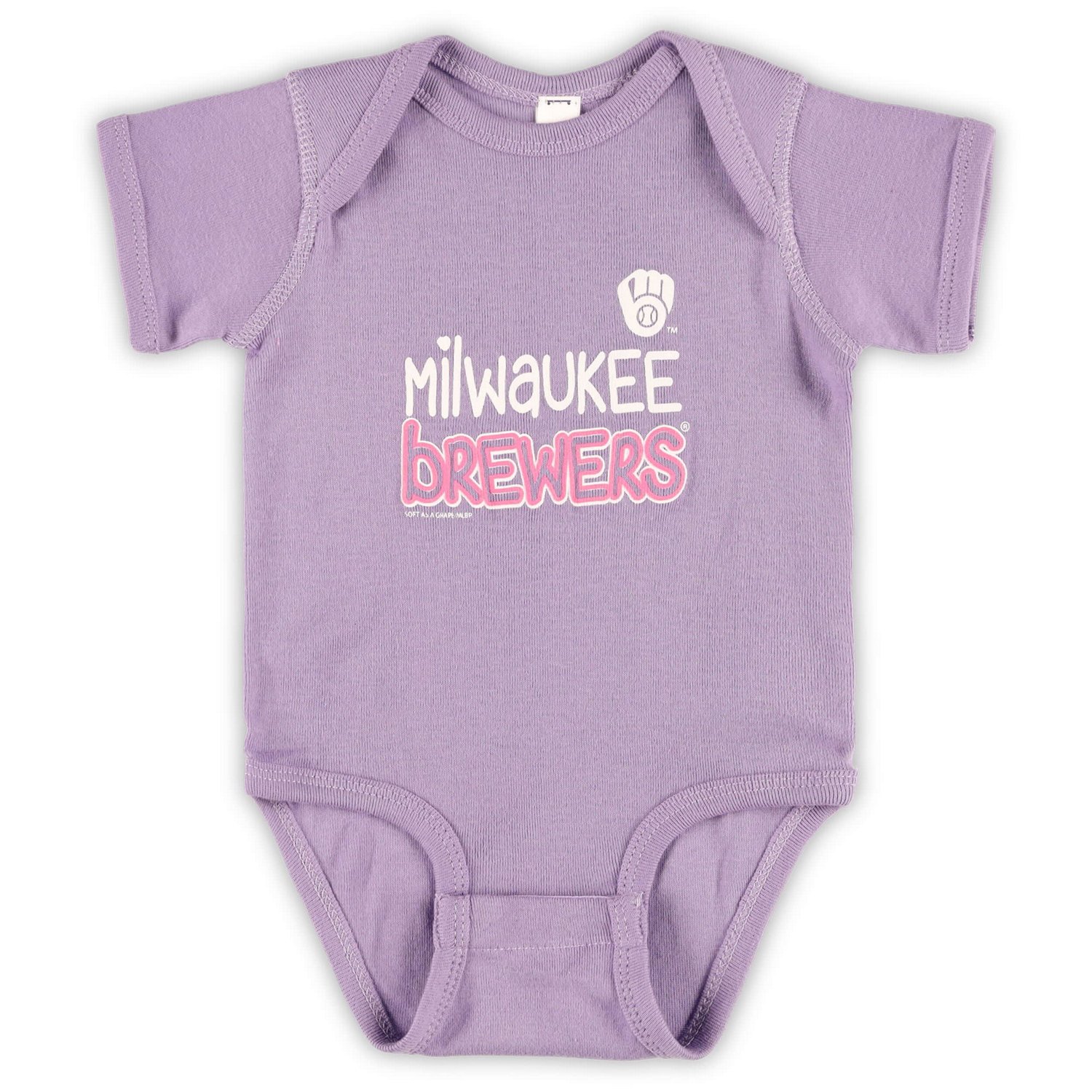 Soft as a Grape /Purple Milwaukee Brewers Rookie Creeper 3-Pack                                                                  - view number 2