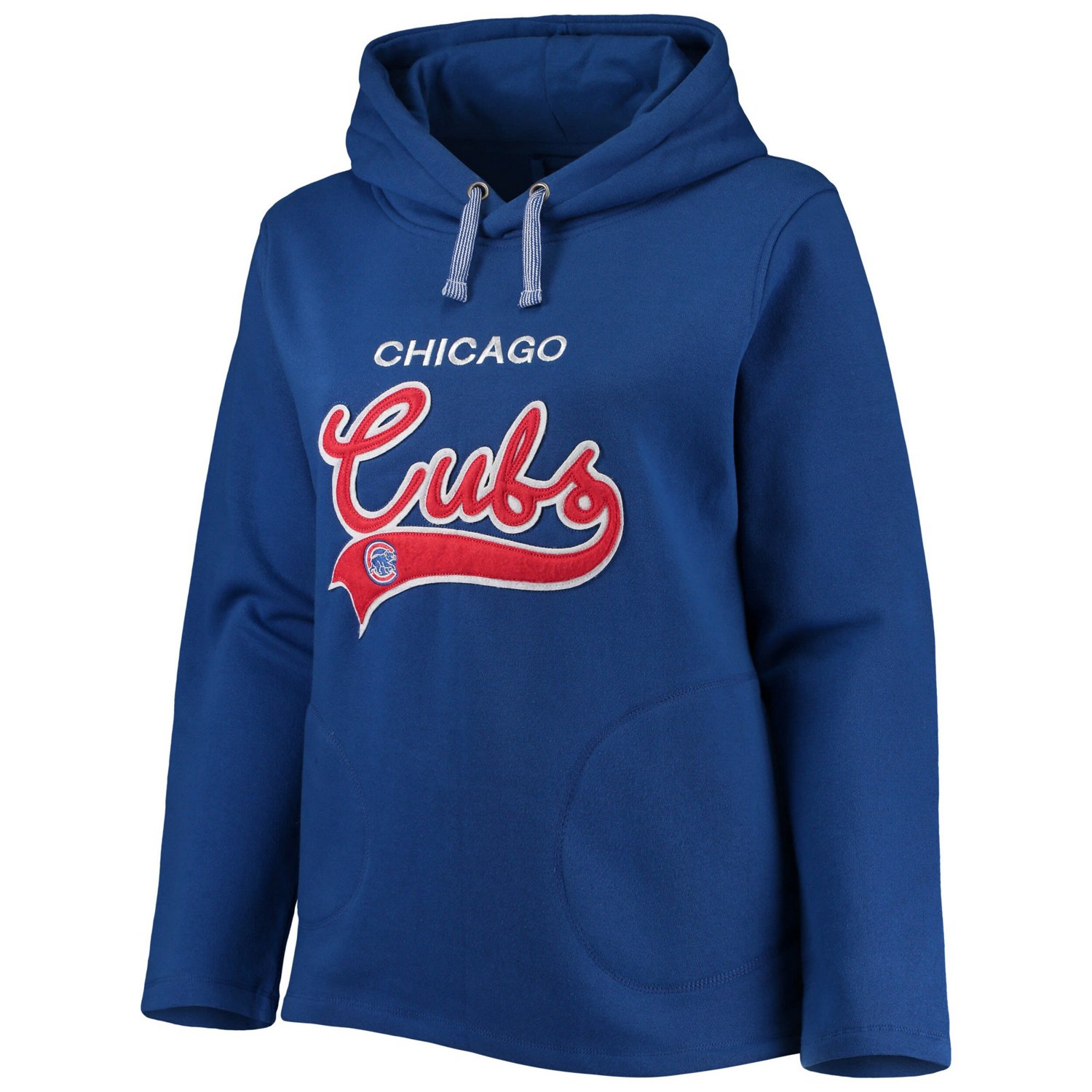 Soft as a Grape Chicago Cubs Plus Size Side Split Pullover Hoodie - view number 2