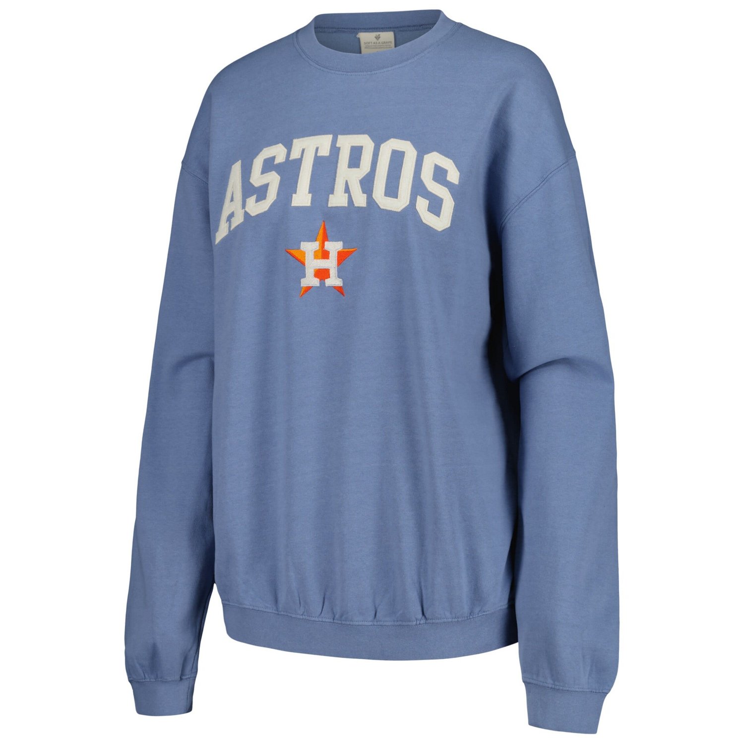 Soft as a Grape Houston Astros Pigment Dye Pullover Sweatshirt - view number 2