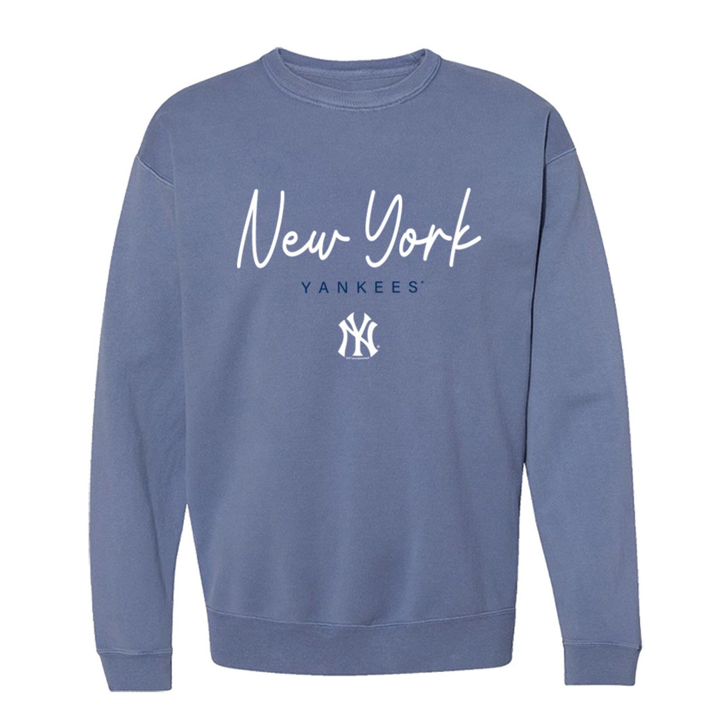 Soft as a Grape New York Yankees Pigment Dye Crewneck Sweatshirt